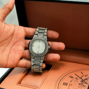 Patek Phillippe Black & White Ice-toned Watch